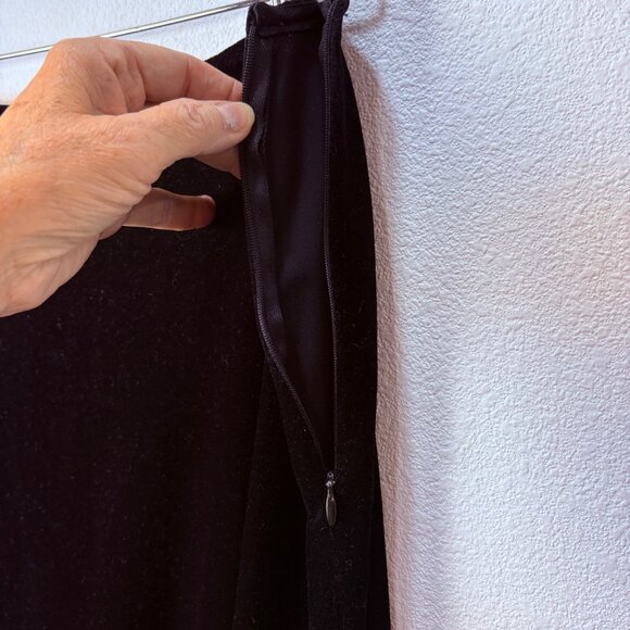 VTG Scott McClintock Black Velvet Midi/Maxi Skirt Sz 8 Old Money Romantic Luxury - Picture 3 of 9